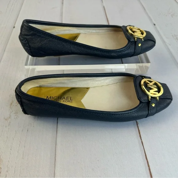 Michael Kors Navy Blue Fulton Moccasin Ballet Flat Size 9.5 - Picture 6 of 15